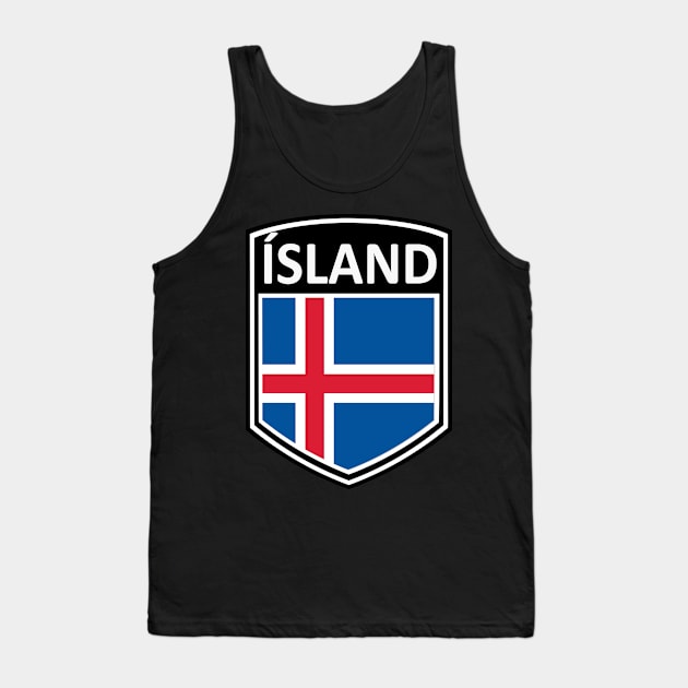Flag Shield - Island Tank Top by Taylor'd Designs